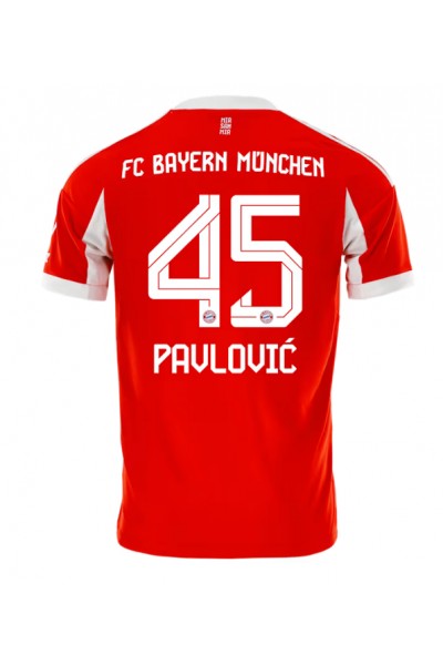 Bayern Munich Aleksandar Pavlovic #45 Jalkapallovaatteet Kotipaita 2025-26 Lyhythihainen Bayern Munich Aleksandar Pavlovic #45 Jalkapallovaatteet Kotipaita 2025-26 Lyhythihainen
